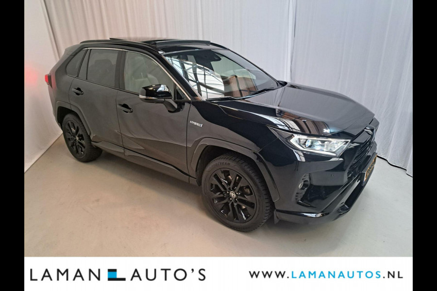 Toyota RAV4 2.5 Hybrid 218pk Black Edition | Panorama JBL CarPlay Halfleder ECC Nav 19" LMV ACC 360 Camera BSM Trekhaak | Hybrid Voorschoten