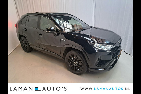 Toyota RAV4 2.5 Hybrid 218pk Black Edition | Panorama JBL CarPlay Halfleder ECC Nav 19" LMV ACC 360 Camera BSM Trekhaak | Hybrid Voorschoten