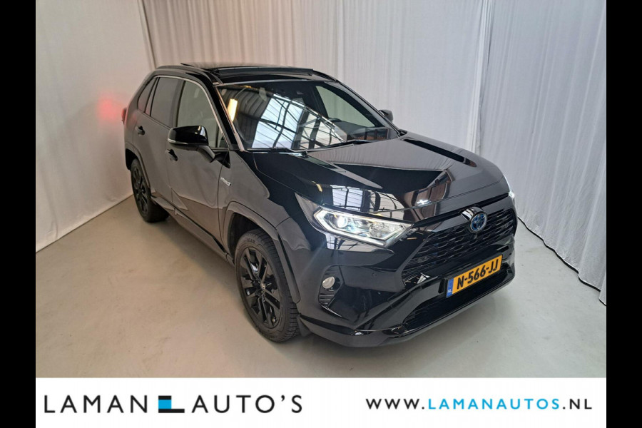 Toyota RAV4 2.5 Hybrid 218pk Black Edition | Panorama JBL CarPlay Halfleder ECC Nav 19" LMV ACC 360 Camera BSM Trekhaak | Hybrid Voorschoten