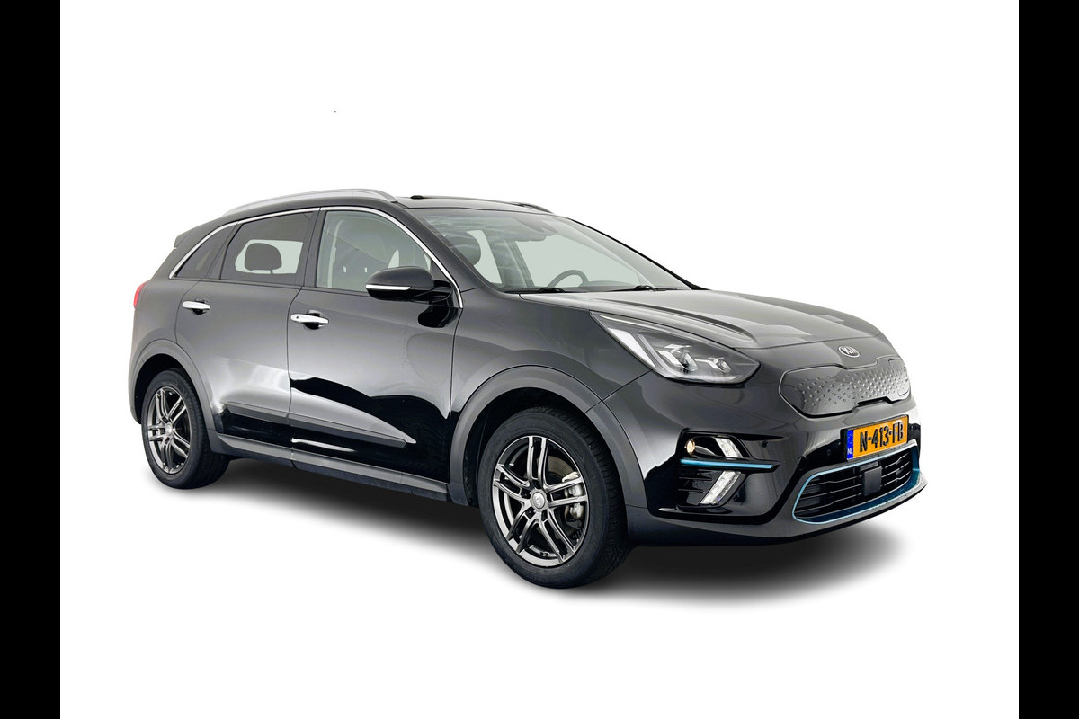 Kia e-Niro DynamicPlusLine 64 kWh [ 3-Fase ] Aut *PANO | NAVI-FULLMAP | FULL-LED | DIGI-COCKPIT | ADAPT.CRUISE | CAMERA | KEYLESS | FULL-LEATHER | DAB+ | CARPLAY | SHIFT-PADDLES | LANE-ASSIST | COMFORT-SEATS | 17''ALU*