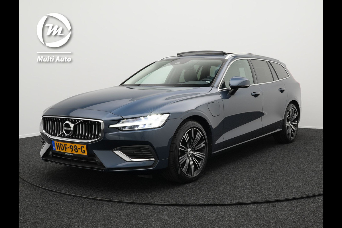 Volvo V60 T8 Twin Engine AWD Inscription Plug In Hybrid PHEV | Panodak | Trekhaak af Fabriek | Adaptive Cruise | Lederen Sportstoelen Memory | Harman Kardon | Camera | Apple Carplay |