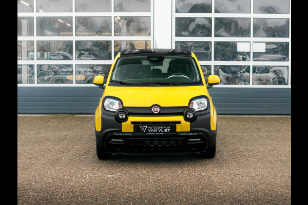 Fiat Panda Hybrid Pandina | Uit voorraad leverbaar | Airco | Cruise | Priv Glass | Dakrails | 15" | PDC | Apple Carply | Bicolore