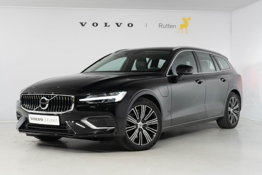 Volvo V60 T6 340PK Automaat Recharge AWD Inscription Semi-elektrisch inklapbare trekhaak / Lederen bekleding / Stoel- en stuurverwarming /  Harman Kardon / Volvo On-Call / Keyless Entry / Elektrische stoelen met geheugen / Apple Carplay /