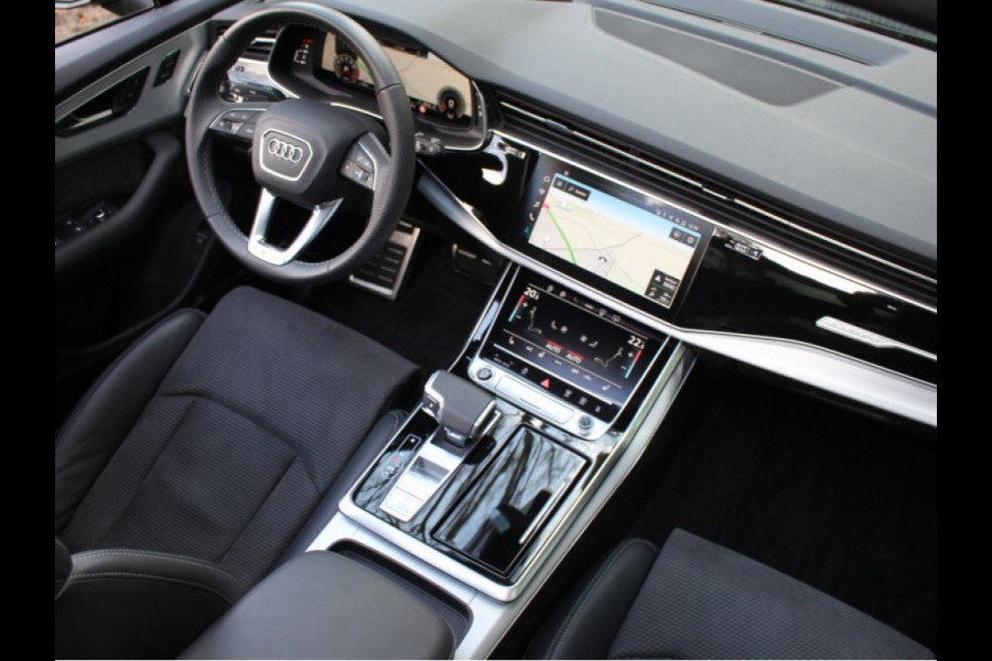 Audi Q7 55 V6 Hybrid S-Line Sportpack 63dkm! | 360 | Laser | Acc | Headup | Pano | Luchtvering | Memory | Lane & Side assist | Sportstoelen | Black optic | Bovag Garantie.