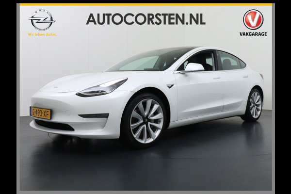 Tesla Model 3 Long Range 75kWh AWD 463PK Lmv 19" Full-Self-Driving-Computer 3 Telefoon-Sleutel Premium Audio 4wd AutoPilot Panoramadak Camera' Stoel en achterbank verwarming Keyless Electr.Stoelen+Memory+Easy-Entry WiFi Origineel Nederlandse auto Grootste accu, 3-Fase laden. Accu garantie tot 20-12-2028 / 192.000km