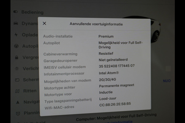 Tesla Model 3 Long Range 75kWh AWD 463PK Lmv 19" Full-Self-Driving-Computer 3 Telefoon-Sleutel Premium Audio 4wd AutoPilot Panoramadak Camera' Stoel en achterbank verwarming Keyless Electr.Stoelen+Memory+Easy-Entry WiFi Origineel Nederlandse auto Grootste accu, 3-Fase laden. Accu garantie tot 20-12-2028 / 192.000km