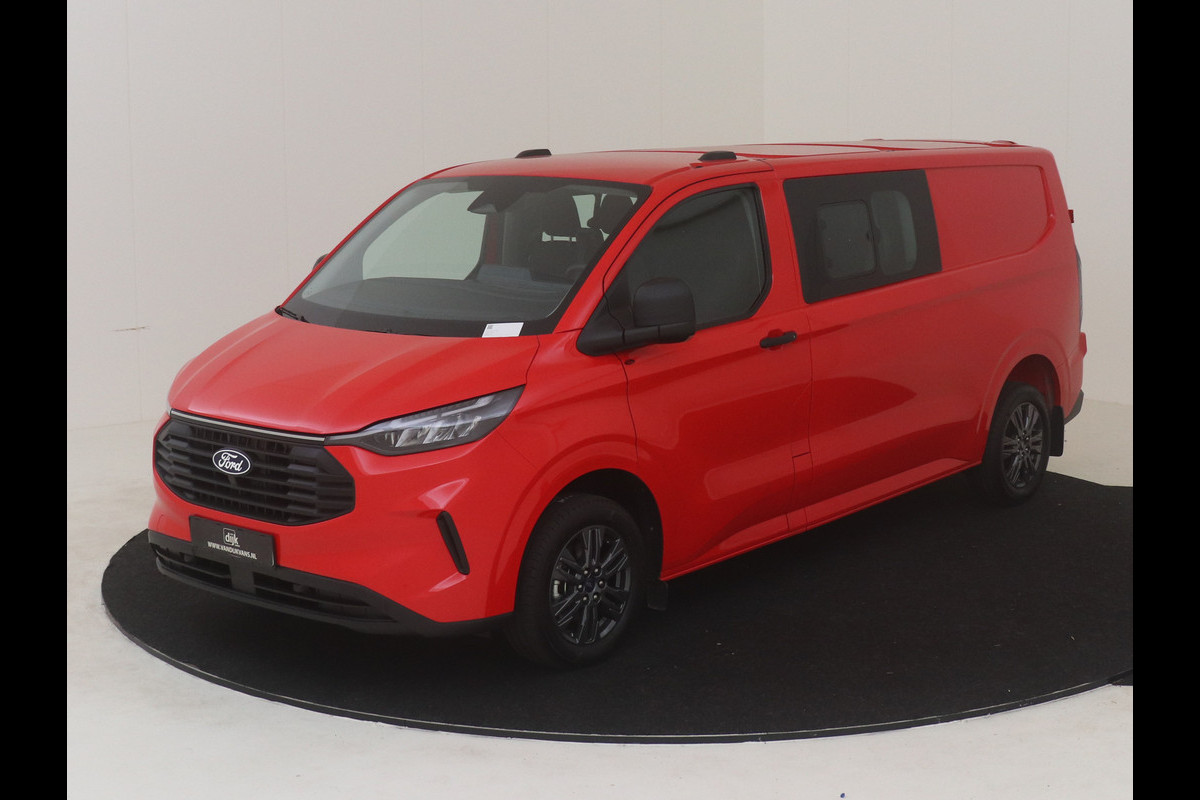 Ford Transit Custom 320L L2H1 TREND 150 PK DUBBEL CABINE 6 PERSOONS ( BPM VRIJ ) LED AIRCO CRUISE CONTROL CAMERA NAVIGATIE DMV CARPLAY LANE ASSIST 4 JAAR GARANTIE TOT 200.000 KILOMETER