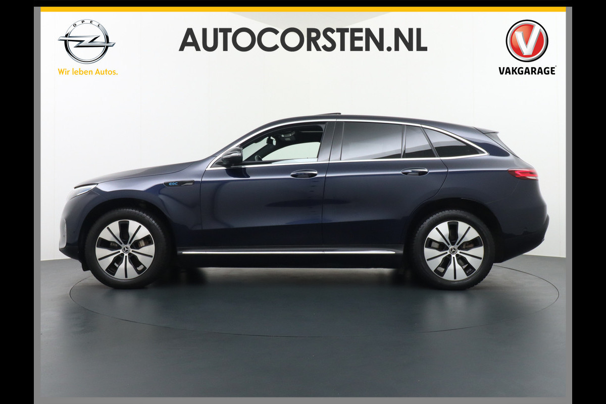 Mercedes-Benz EQC 400 4MATIC 408pk 706Nm Leer Burmester Connect20 High Matrix Led 80 kWh Luchtvering-A El.Klep 19"lm Auto-Pilot Park-Assist Adapti Airbalance pakket Distronic-plus Verkeersbord detectie Uitparkeer waarschuwing Thermatik E-call Keyless Go Comfort pack Rij-assistentiepakket Pre-Safe-pack Zwarte-hemel Zit-comf.pack Distroni Priv.Glass Keyless Chroompakket  84.000,- nieuw Orig.NLse auto ! 1800kg trekvermogen !!