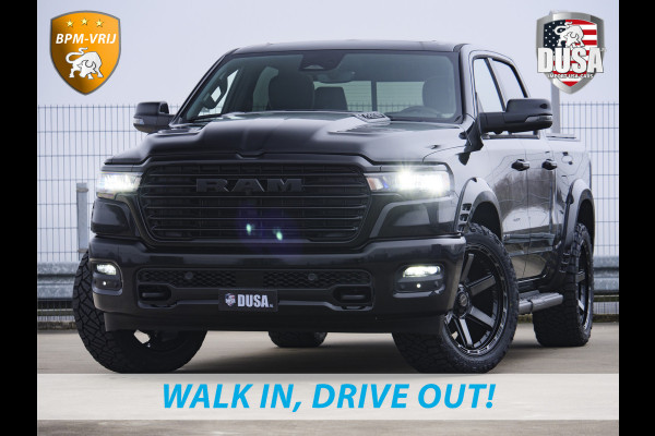 Dodge Ram 1500 | Laramie | Night Edition | 3.0L I6 Hurricane | Crew Cab | 4X4 | INCL BPM-VOORDEEL | Niveau regeling | 14,4-inch Touchscreen | Passenger Display | Getoonde accessoires zijn verkrijgbaar tegen meerprijs