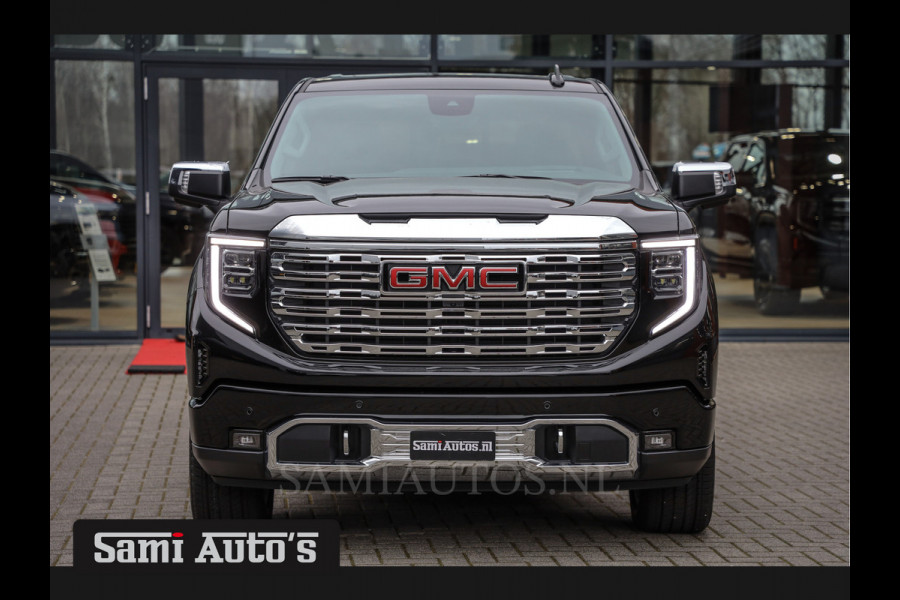 GMC Sierra Denali 6.2 V8 426PK | BLACK LEDER | HUD | ALLE OPTIES | HEAD-UP | LANE ASSIST | 360 CAMERA | VIRTUAL COCKPIT | DUBBELE CABINE | 5 PERSOONS | PICK UP | Voorraad Nr 418902