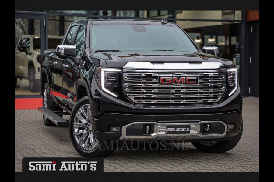 GMC Sierra Denali 6.2 V8 426PK | BLACK LEDER | HUD | ALLE OPTIES | HEAD-UP | LANE ASSIST | 360 CAMERA | VIRTUAL COCKPIT | DUBBELE CABINE | 5 PERSOONS | PICK UP | Voorraad Nr 418902