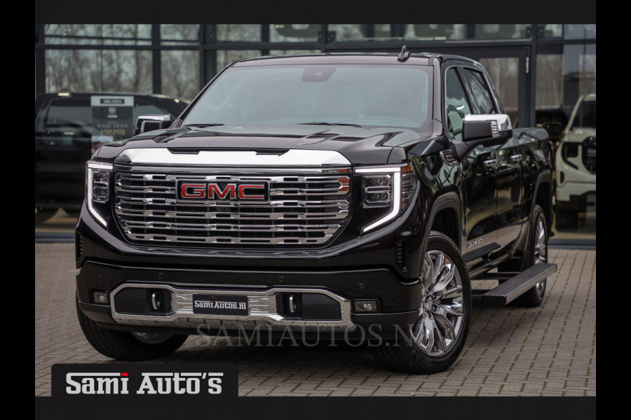 GMC Sierra Denali 6.2 V8 426PK | BLACK LEDER | HUD | ALLE OPTIES | HEAD-UP | LANE ASSIST | 360 CAMERA | VIRTUAL COCKPIT | DUBBELE CABINE | 5 PERSOONS | PICK UP | Voorraad Nr 418902