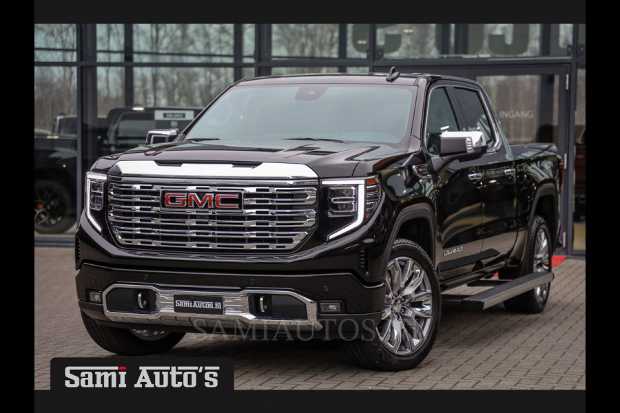 GMC Sierra Denali 6.2 V8 426PK | BLACK LEDER | HUD | ALLE OPTIES | HEAD-UP | LANE ASSIST | 360 CAMERA | VIRTUAL COCKPIT | DUBBELE CABINE | 5 PERSOONS | PICK UP | Voorraad Nr 418902