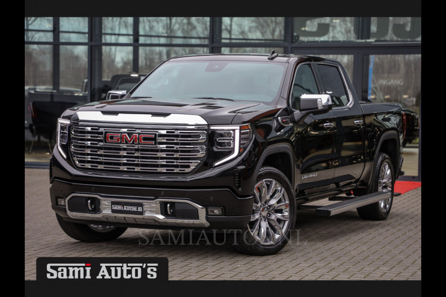 GMC Sierra Denali 6.2 V8 426PK | BLACK LEDER | HUD | ALLE OPTIES | HEAD-UP | LANE ASSIST | 360 CAMERA | VIRTUAL COCKPIT | DUBBELE CABINE | 5 PERSOONS | PICK UP | Voorraad Nr 418902