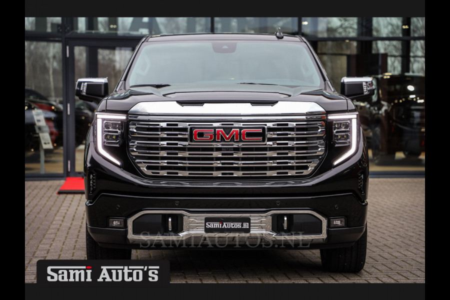 GMC Sierra Denali 6.2 V8 426PK | BLACK LEDER | HUD | ALLE OPTIES | HEAD-UP | LANE ASSIST | 360 CAMERA | VIRTUAL COCKPIT | DUBBELE CABINE | 5 PERSOONS | PICK UP | Voorraad Nr 418902