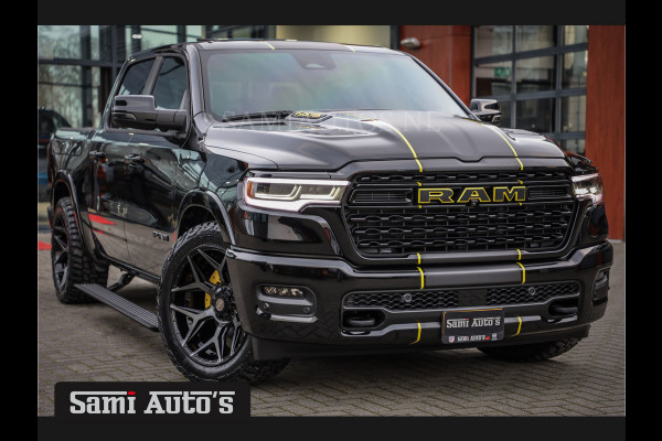 Dodge Ram 1500 DE MEEST LUXUEUZE PICK UP LIMITED NIGHT HIGH OUTPUT H.O 540PK 706 Nm 2025 | XB9 | MASSAGE | BOM VOL | CREW CAB | DUBBELE CABINE | GRIJSKENTEKEN | VOORRAAD NR 2353 - 5412