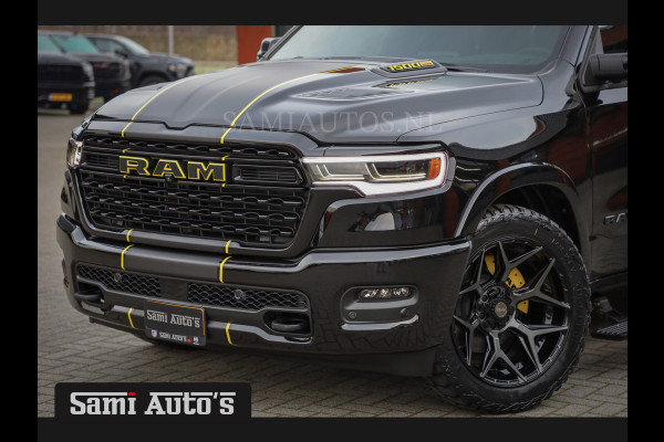 Dodge Ram 1500 DE MEEST LUXUEUZE PICK UP LIMITED NIGHT HIGH OUTPUT H.O 540PK 706 Nm 2025 | XB9 | MASSAGE | BOM VOL | CREW CAB | DUBBELE CABINE | GRIJSKENTEKEN | VOORRAAD NR 2353 - 5412