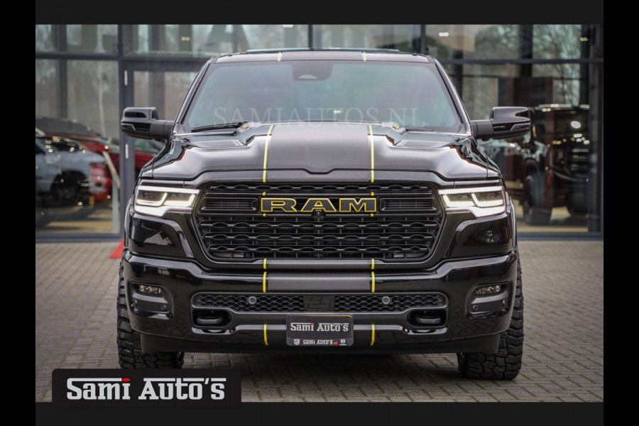 Dodge Ram 1500 DE MEEST LUXUEUZE PICK UP LIMITED NIGHT HIGH OUTPUT H.O 540PK 706 Nm 2025 | XB9 | MASSAGE | BOM VOL | CREW CAB | DUBBELE CABINE | GRIJSKENTEKEN | VOORRAAD NR 2353 - 5412