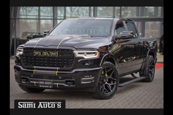 Dodge Ram 1500 DE MEEST LUXUEUZE PICK UP LIMITED NIGHT HIGH OUTPUT H.O 540PK 706 Nm 2025 | XB9 | MASSAGE | BOM VOL | CREW CAB | DUBBELE CABINE | GRIJSKENTEKEN | VOORRAAD NR 2353 - 5412