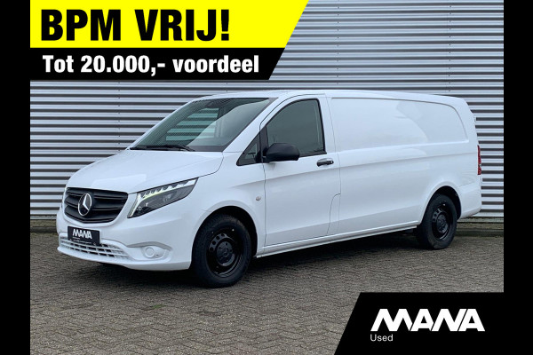 Mercedes-Benz Vito 116 CDI Extra Lang L3 163pk Automaat LED Airco Camera Leder-Stuur/Bekleding CruiseControl Stoelverwarming DYNAMIC Standkachel Ca