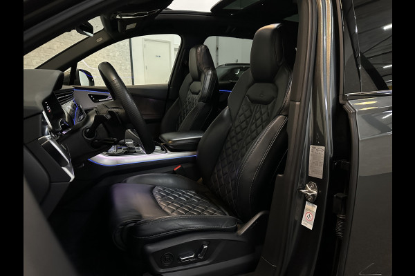 Audi Q7 3.0 V6 381pk Hybrid S-Line Sportpack | RS-Stoelen | 360 cam | ACC | Panodak | Laser | Softclose | Ambiente Led | Stuur verwarming | Memory | Zonneschermen | Black optic | Bovag garantie.