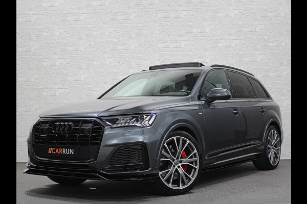 Audi Q7 3.0 V6 381pk Hybrid S-Line Sportpack | RS-Stoelen | 360 cam | ACC | Panodak | Laser | Softclose | Ambiente Led | Stuur verwarming | Memory | Zonneschermen | Black optic | Bovag garantie.