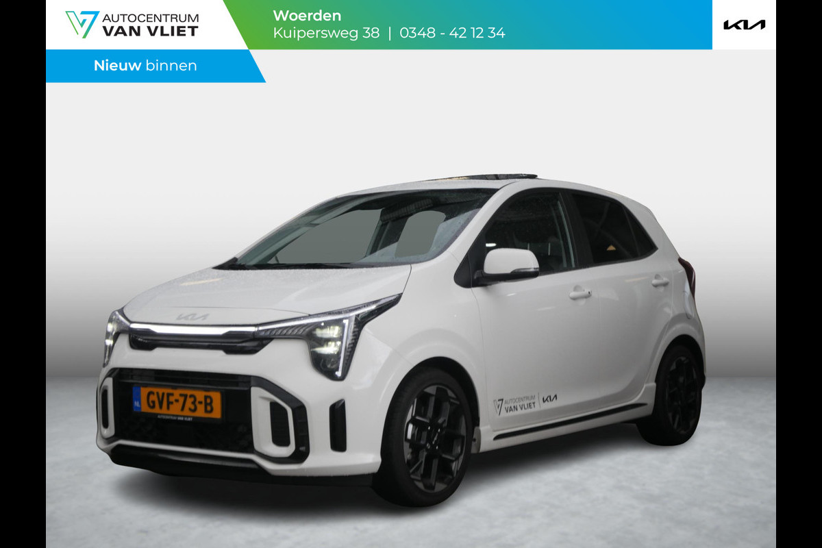 Kia Picanto 1.0 DPI GT-Line | Carplay | Clima | Stoel-stuurverwarming | Navi | Cruise | Schuifk-kanteldak | Keyless |