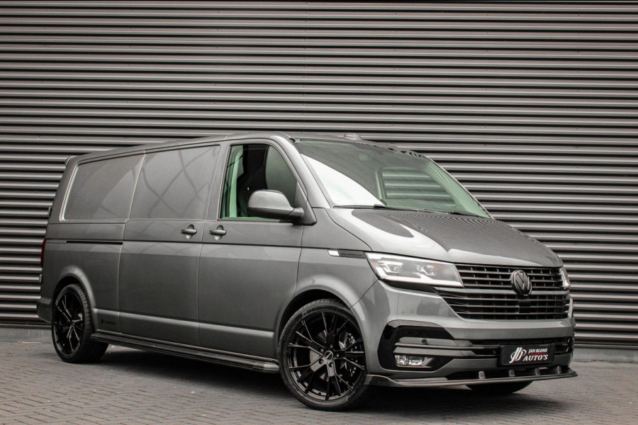 Volkswagen Transporter 2.0 TDI L2H1 204PK FULL BLACK / JB- EDITION / LEDEREN BEKLEDING / VERLAGINGSVEREN / APPLE CARPLAY / SPOILER