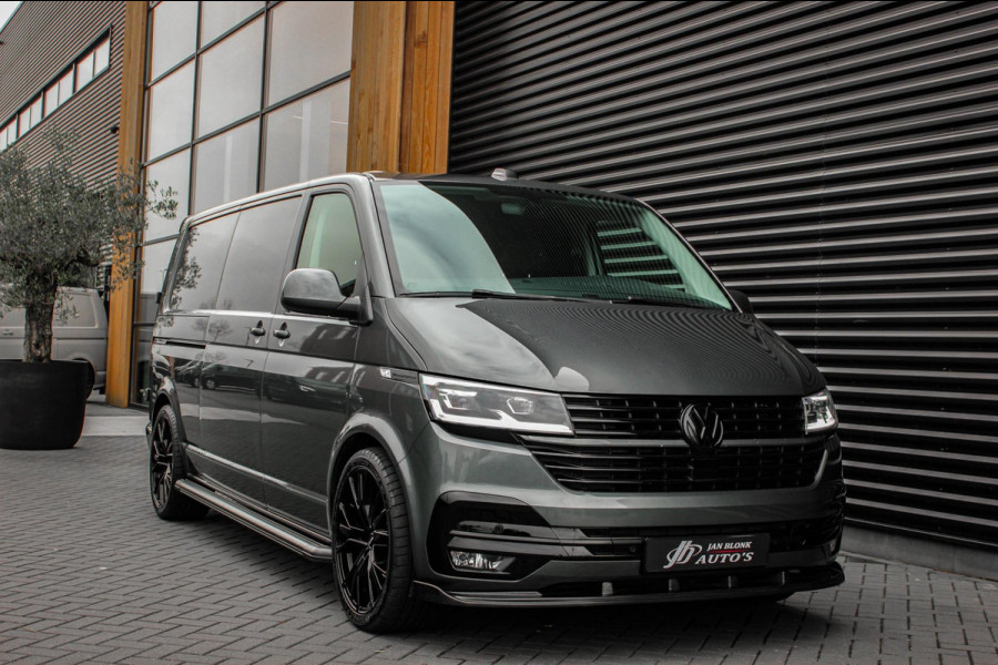 Volkswagen Transporter 2.0 TDI L2H1 204PK FULL BLACK / JB- EDITION / LEDEREN BEKLEDING / VERLAGINGSVEREN / APPLE CARPLAY / SPOILER