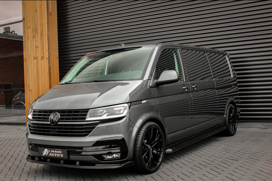 Volkswagen Transporter 2.0 TDI L2H1 204PK FULL BLACK / JB- EDITION / LEDEREN BEKLEDING / VERLAGINGSVEREN / APPLE CARPLAY / SPOILER