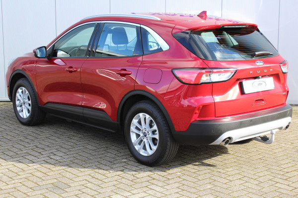 Ford Kuga 2.5-225pk PHEV Titanium X Plug-In-Hybrid. Fabrieksgarantie t/m 04-01-2028 ! Slechts 4.900km ! Elektr. trekhaak / achterklep, stoel-, stuur- en voorraamverw., volautm. airco, navigatie, telefoonvoorb., LM wielen, metallic lak, AGR comfortst., head-up-display, LED verl. etc.