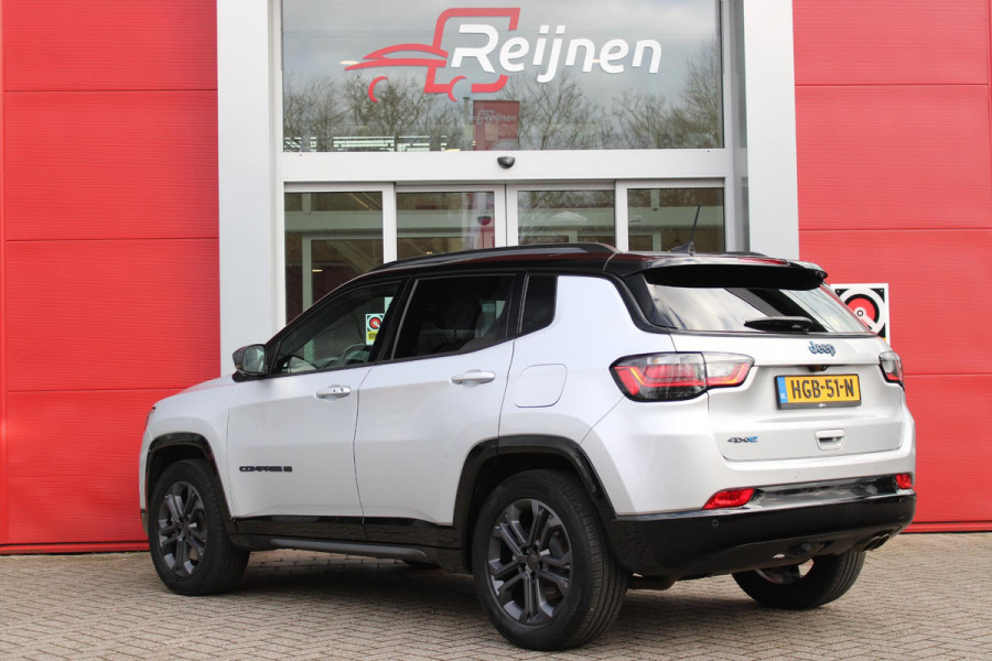 Jeep Compass 4xe 190PK PHEV LIMITED 80TH ANNIVERSARY EDITION | NAVIGATIE 10,25 "TOUCHSCREEN | APPLE CARPLAY/ANDROID AUTO | 360° CAMERA | DAB+ RADIO | CLIMATE CONTROL | 18" SMOKE GREY LICHTMETALEN VELGEN | ADAPTIVE / CRUISE CONTROL | DIGITAAL INSTRUMENTENPANEEL | ELEKTRISCH BEDIENBARE ACHTERKLEP | FULL LED KOPLAMPEN | LED MISTLAMPEN / BOCHTVERLICHTING | KEYLESS ENTRY & START | DRAADLOOS LADEN | DODEHOEK DETECTIE | AFNEEMBARE TREKHAAK |