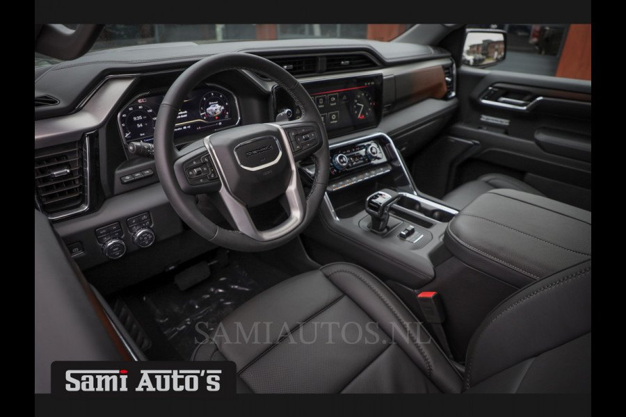 GMC Sierra Denali 6.2 V8 426PK | VIRTUAL COCKPIT | HEAD-UP | LANE ASSIST | 360 CAMERA | BLACK LEDER | DUBBELE CABINE | 5 PERSOONS |  GARANTIE | DC | Pick up VOORRAAD NR 419189