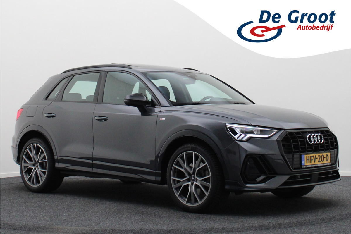 Audi Q3 45 TFSI quattro S Line Automaat Panoramadak, Camera, Apple Carplay, Cruise, LED, PDC, 20''