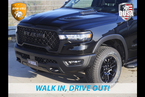 Dodge Ram | 1500 | Rebel | Premium | 4x4 | Crew Cab | 3.0L Twin-turbo I6 | SST | 14,4 inch Touchscreen | 10,2 inch Passenger Screen | Harman Kardon | INCL BPM-VOORDEEL Getoonde accessoires zijn verkrijgbaar tegen meerprijs