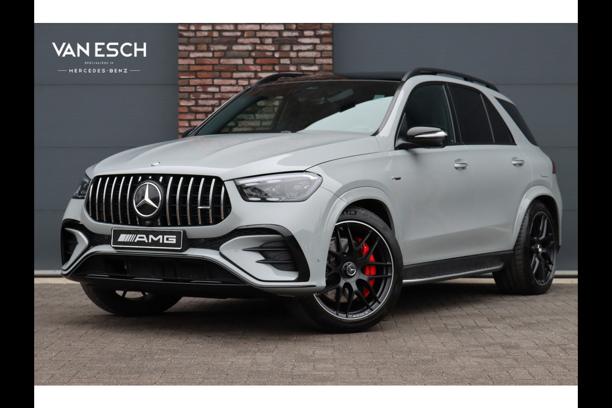 Mercedes-Benz GLE AMG 53 Hybrid Premium+ 4MATIC+ Aut9 | Luchtvering | Distronic Pro | Memory | Trekhaak | Stoelventilatie | HUD | Verwarmd Stuurwiel | Burmester | Soft-Close | Exclusief Leder | Vlakkenverwarming |