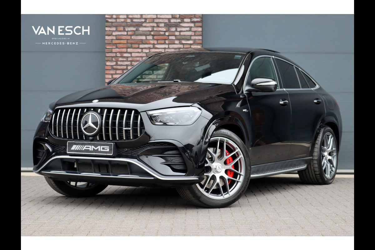 Mercedes-Benz GLE Coupé AMG 53 Hybrid 4MATIC+ Premium+ Aut9 | Luchtvering | Distronic Pro | Memory | Verwarmd Stuurwiel | Burmester | Panoramadak | AMG Drive Unit | Keyless Go | Luchtreinigingspakket | Soft-Close |