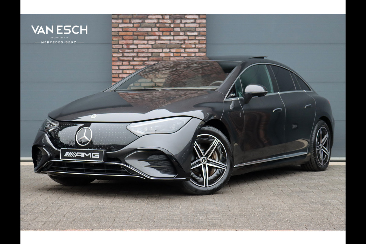 Mercedes-Benz EQE 350 AMG Line 89 kWh | Achterasbesturing | Distronic+ | Burmester | Panoramadak | Digital Light | Warmtepomp | Memory | Keyless Go | Surround Camera | HUD |