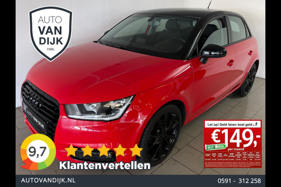 Audi A1 SPORTBACK 1.0 TFSI Advance Sport S-Line AIRCO NAVI BLUETOOTH STOELVERW PDC VELGEN ZWART DAK NIEUWSTAAT