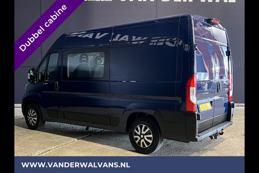 Peugeot Boxer 2.0 BlueHDI 131pk L2H2 Dubbele Cabine Euro6 Airco | 6-Zits | 2500kg Trekhaak | camera, navigatie, LED, cruiscontrol, parkeersensoren