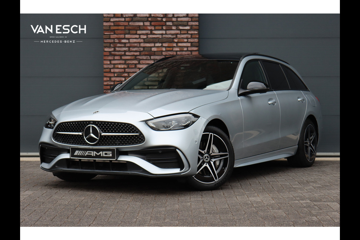 Mercedes-Benz C-Klasse Estate 300 e AMG Line Aut9 | Panoramadak | Trekhaak | Leder | Camera | Sfeerverlichting | Dodehoekassistent | Stoelverwarming | Advanced Sound System | High Perf. LED |