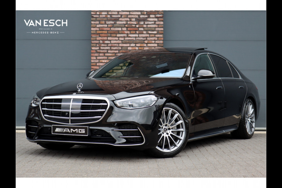 Mercedes-Benz S-Klasse 450 4MATIC Premium AMG Line Aut9 | Luchtvering | Distronic+ | 3D-Display | Memory | HUD | Nappa Leder | Stoelventilatie | Panoramadak | Massage | Rijassistentiepakket+ | Digital Light |