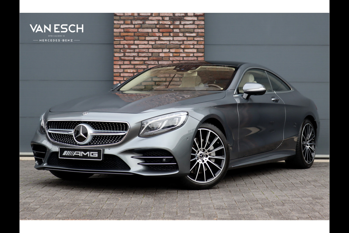 Mercedes-Benz S-Klasse Coupé 450 4MATIC Premium+ AMG Line Aut9 | Panoramadak | Stoelventilatie | Distronic+ | Verwarmd Stuurwiel | Massage | Burmester | Vlakkenverwarming | HUD | DAB | Keyless Go |