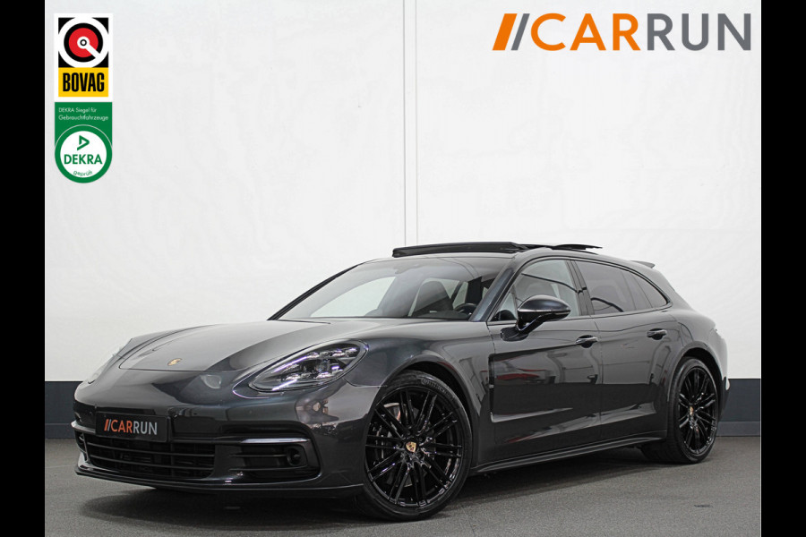 Porsche Panamera Sport Turismo 3.0 4 | Massage | ACC | Stoelventilatie | Pano | Sport-Chrono | Keyless-Go | PDLS+ | Leder | Sfeerverlichting | BOSE | 21'' | Memory | Comfortstoelen | Dodehoek | Lane Assist |