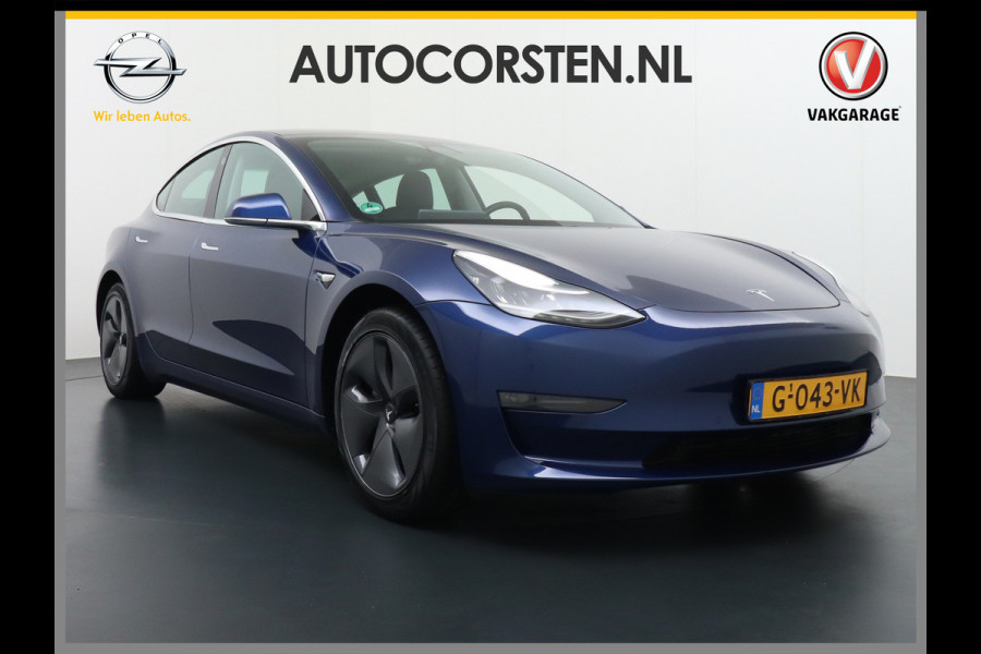 Tesla Model 3 Long Range 75kWh 463PK Trekhaak 18" FSD-Full Self Driving Computer-3 Premium Audio 4wd AutoPilot Panoramadak Camera's Leer Adapt Stoel en achterbank verwarming Electr.Stoelen+Memory+Easy-Entry WiFi Orig. NLse auto Grootste accu Tot 16,5kwh thuis laden. Accu-Garantie tot 20-12-2027 max 192.000km