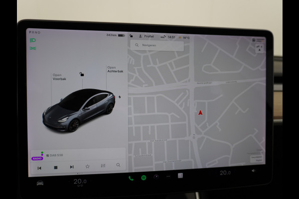 Tesla Model 3 Performance 513pk AWD FSD-MEEGELEVERD PAKKET! €72.000 nieuw 0-100kmh 3.4sec! Lmv-20" AutoPilot Carbon-Spoiler Premium-HiFi Pano. Navi Led ACC DAB Voorverwarming interieur en Keyless via GSM-App One-Pedal-Drive Rode Remklauwen Premium Audio Veel grip door 4WD vierwielaandrijving.  Origineel Nederlandse auto nieuwprijs €72.080 Garantie op Accu en motor tot 28-12-2027/192.000km