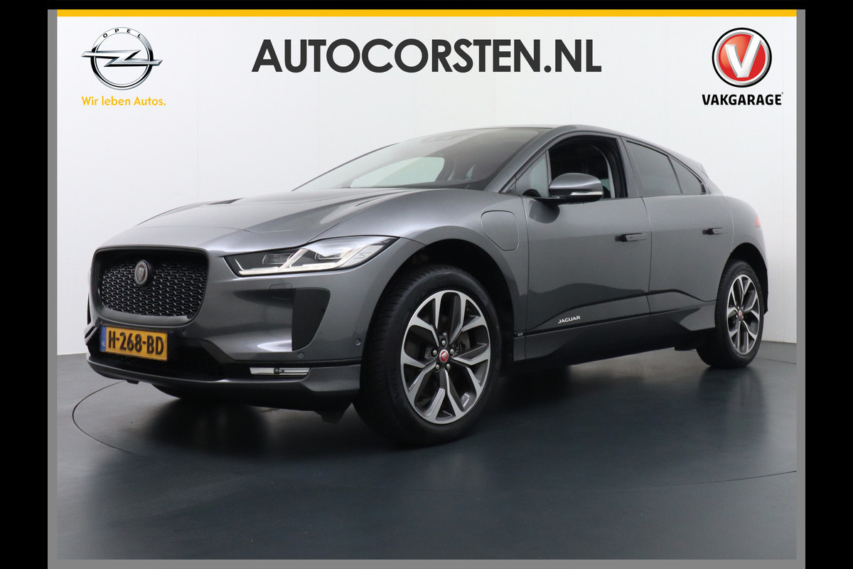 Jaguar I-PACE EV400 pk AUT SE 90kWh PanoDak 20"lm Elektr.Stoel+Leder+Stuur-verwarmd Virtual-Cockpit Apple Carplay Android Navi Camera's LED Pa Led Multimedia Bordherkenning koplampreiniging Lane-Assist App-Connect ECT Voorverwarming/koeling WiFi DigiDash DAB 4WD Origineel Nederlandse Auto