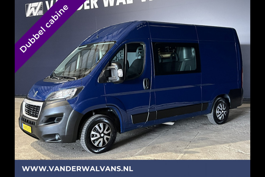 Peugeot Boxer 2.0 BlueHDI 131pk L2H2 Dubbele Cabine Euro6 Airco | 6-Zits | 2500kg Trekhaak | camera, navigatie, LED, cruiscontrol, parkeersensoren