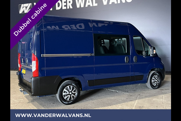 Peugeot Boxer 2.0 BlueHDI 131pk L2H2 Dubbele Cabine Euro6 Airco | 6-Zits | 2500kg Trekhaak | camera, navigatie, LED, cruiscontrol, parkeersensoren