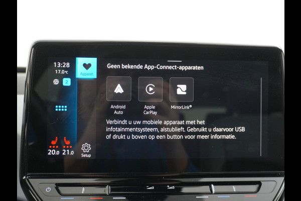 Volkswagen ID.3 58kWh 204PK Business Warmtepomp Apple Carplay Android Auto Cruise control adaptief Navi discover pro Keyless advanced Stoelverwa Matrix led koplampen Led-a-licht dynamisch Dab Draadloze telefoonlader Verkeersbord detectie Fase 3 Laden 310NM koppel